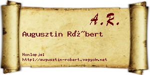 Augusztin Róbert névjegykártya