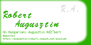 robert augusztin business card